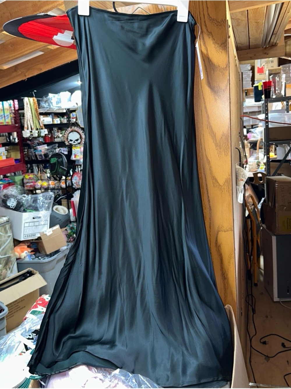 Black Satin sleeveless- Elegant